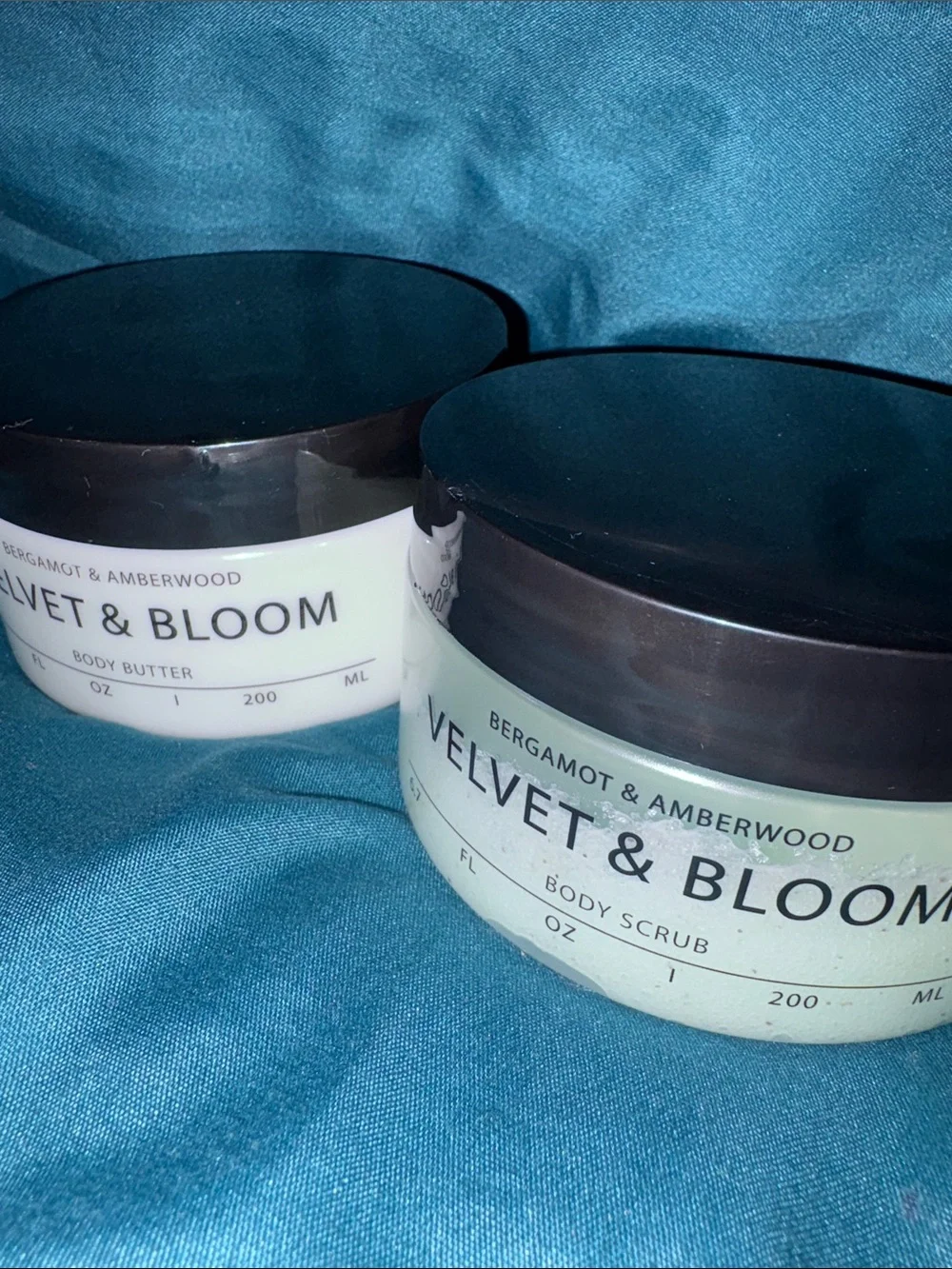 Bergamot & Amberwood Body Butter & Body Scrub - 6.7 fl oz each